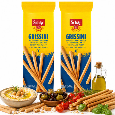 Schar GRISSINI paluszki włoskie BEZGLUTENOWE VEGAN 150g x2 = 0,3kg