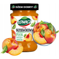 Łowicz DŻEM BRZOSKWINIOWY z brzoskwini NISKOSŁODZONY 280g słoik