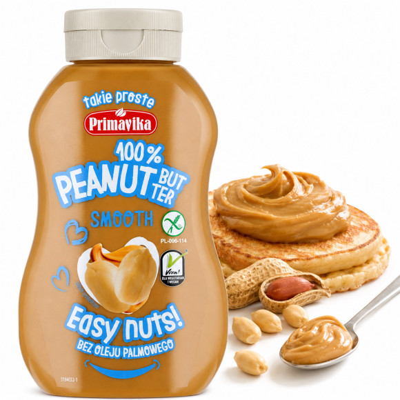 Primavika EASY NUTS PEANUT BUTTER 100% EXTRA SMOOTH W TUBCE 270 G