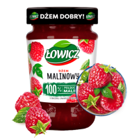 Łowicz DŻEM MALINA MALINOWY NISKOSŁODZONY 280gsłoik 