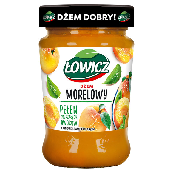 Łowicz DŻEM MORELA MORELOWY z moreli NISKOSŁODZONY 280g słoik 