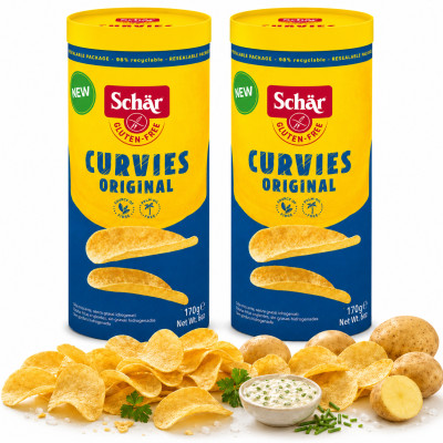 Schar CHIPSY ZIEMNIACZANE NATURALNE BEZGLUTENOWE 170G x2 = 0,34KG