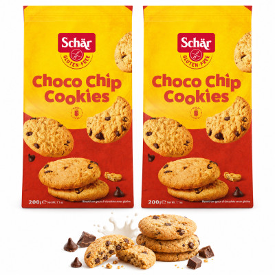 Schar CIASTKA CZEKOLADOWE CHOCO CHIP COOKIE BEZGLUTENOWE 200G x2 = 0,4KG