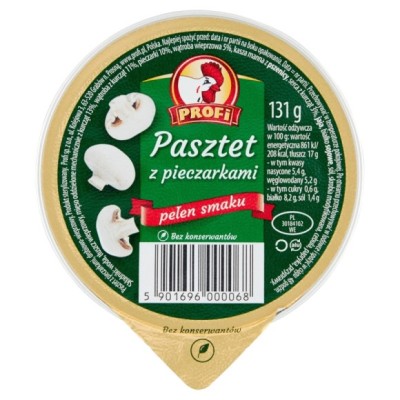 PASZTET DROBIOWO-WIEPRZOWY Z PIECZARKAMI bez konserwatów