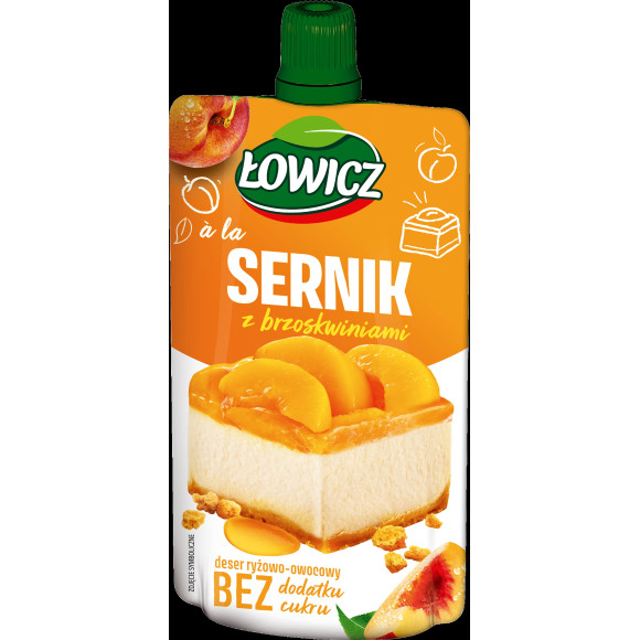 ŁOWICZ - MUS - SERNIK Z BRZOSKWINIAMI 100g