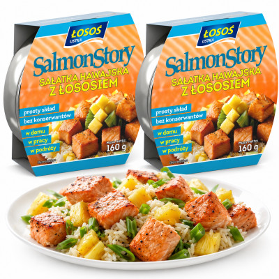 Łosoś Ustka APPETI TUNA SAŁATKA Z ŁOSOSIEM HAWAJSKA 160g x2 = 0,32kg
