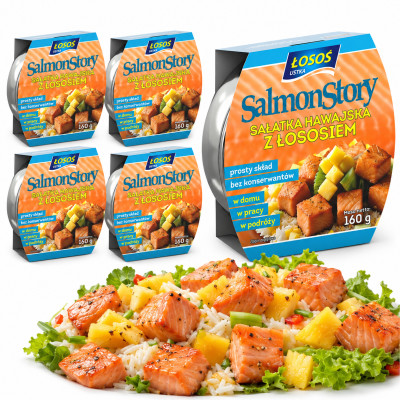 Łosoś Ustka APPETI TUNA SAŁATKA Z ŁOSOSIEM HAWAJSKA 160g x5 = 0,8kg
