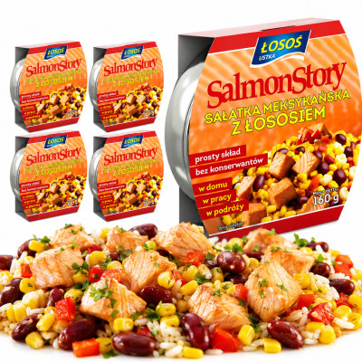 Łosoś Ustka APPETI TUNA SAŁATKA Z ŁOSOSIEM MEKSYKAŃSKA 160g x5 = 0,8kg