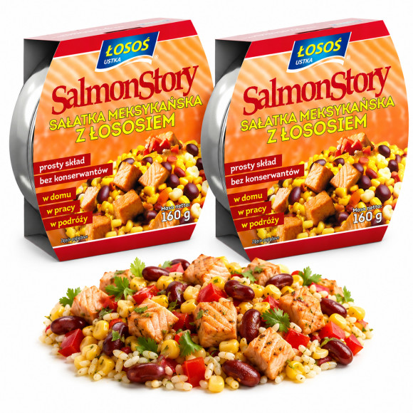 Łosoś Ustka APPETI TUNA SAŁATKA Z ŁOSOSIEM MEKSYKAŃSKA 160g x2 = 0,32kg