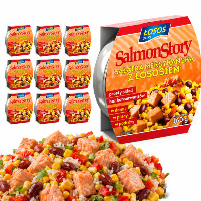 Łosoś Ustka APPETI TUNA SAŁATKA Z ŁOSOSIEM MEKSYKAŃSKA 160g x10 = 1,6kg