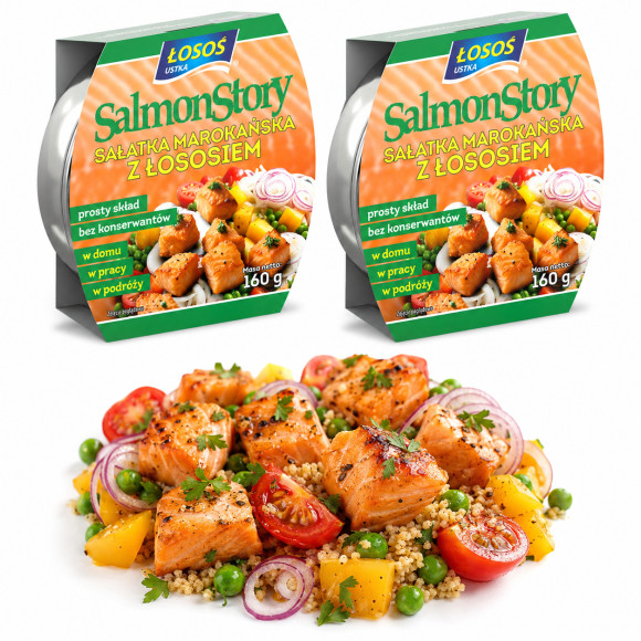 Łosoś Ustka APPETI TUNA SAŁATKA Z ŁOSOSIEM MAROKAŃSKA 160g x2= 0,32kg