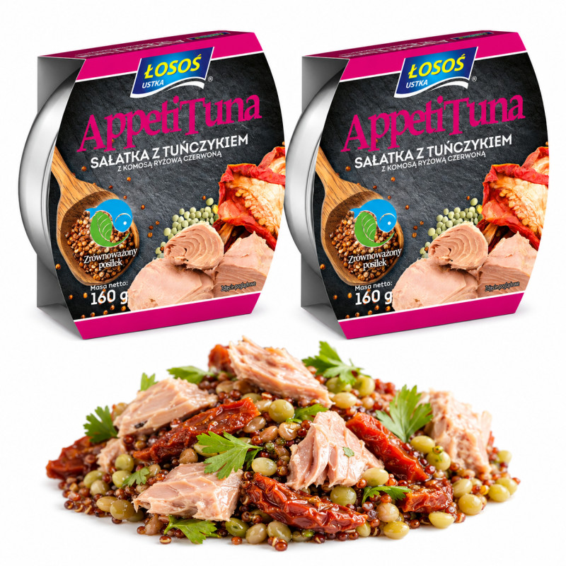 Łosoś Ustka APPETI TUNA SAŁATKA Z TUŃCZYKA Z WARZYWAMI 160g x2 = 0,32kg