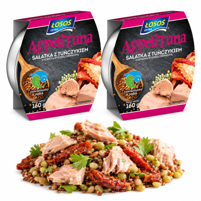 Łosoś Ustka APPETI TUNA SAŁATKA Z TUŃCZYKA Z WARZYWAMI 160g x2 = 0,32kg