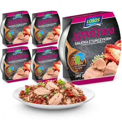 Łosoś Ustka APPETI TUNA SAŁATKA Z TUŃCZYKA Z WARZYWAMI 160g x5 = 0,8kg