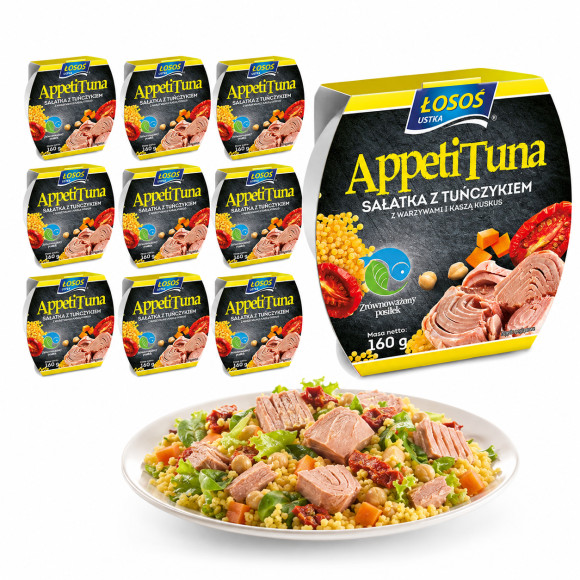 Łosoś Ustka APPETI TUNA SAŁATKA Z TUŃCZYKA Z WARZYWAMI 160g x10 = 1,6kg