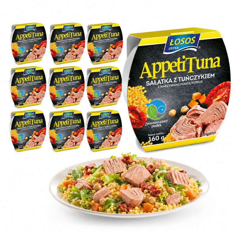 Łosoś Ustka APPETI TUNA SAŁATKA Z TUŃCZYKA Z WARZYWAMI 160g x10 = 1,6kg