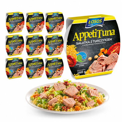 Łosoś Ustka APPETI TUNA SAŁATKA Z TUŃCZYKA Z WARZYWAMI 160g x10 = 1,6kg