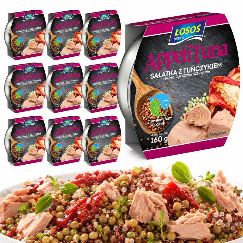 Łosoś Ustka APPETI TUNA SAŁATKA Z TUŃCZYKA Z WARZYWAMI 160g x10 = 1,6kg