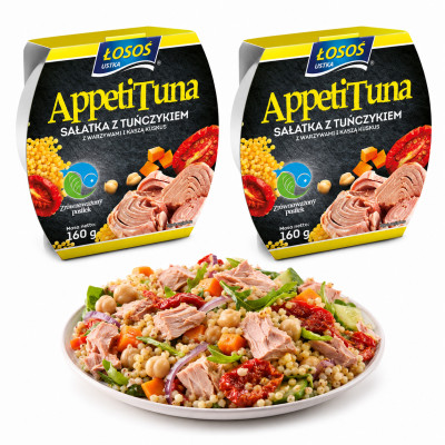 Łosoś Ustka APPETI TUNA SAŁATKA Z TUŃCZYKA Z WARZYWAMI 160g x2 = 0,32kg