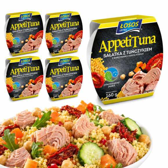Łosoś Ustka APPETI TUNA SAŁATKA Z TUŃCZYKA Z WARZYWAMI 160g x5= 0,8kg