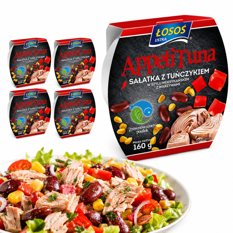 Łosoś Ustka  APPETI TUNA SAŁATKA Z TUŃCZYKA MEKSYKAŃSKA 160g x5 = 0,8kg