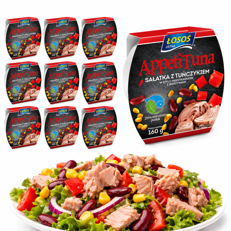 Łosoś Ustka  APPETI TUNA SAŁATKA Z TUŃCZYKA MEKSYKAŃSKA 160g x10 = 1,6kg