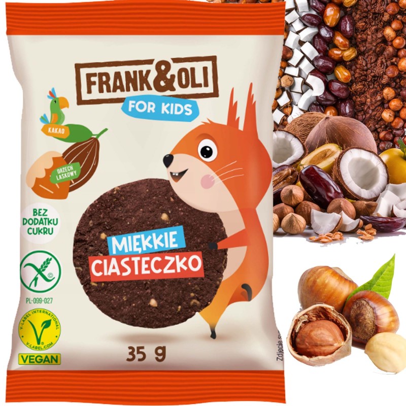Frank&Oli CIASTECZKO FOR KIDS KAKAO O.LASKOWY bez glutenu