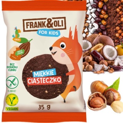Frank&Oli CIASTECZKO FOR KIDS KAKAO O.LASKOWY bez glutenu