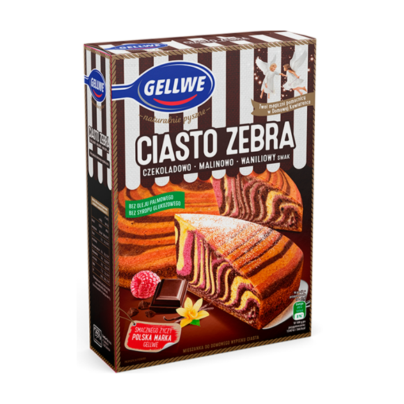 Gellwe CIASTO ZEBRA GOTOWA MIESZANKA DO WYPIEKU 438G 
