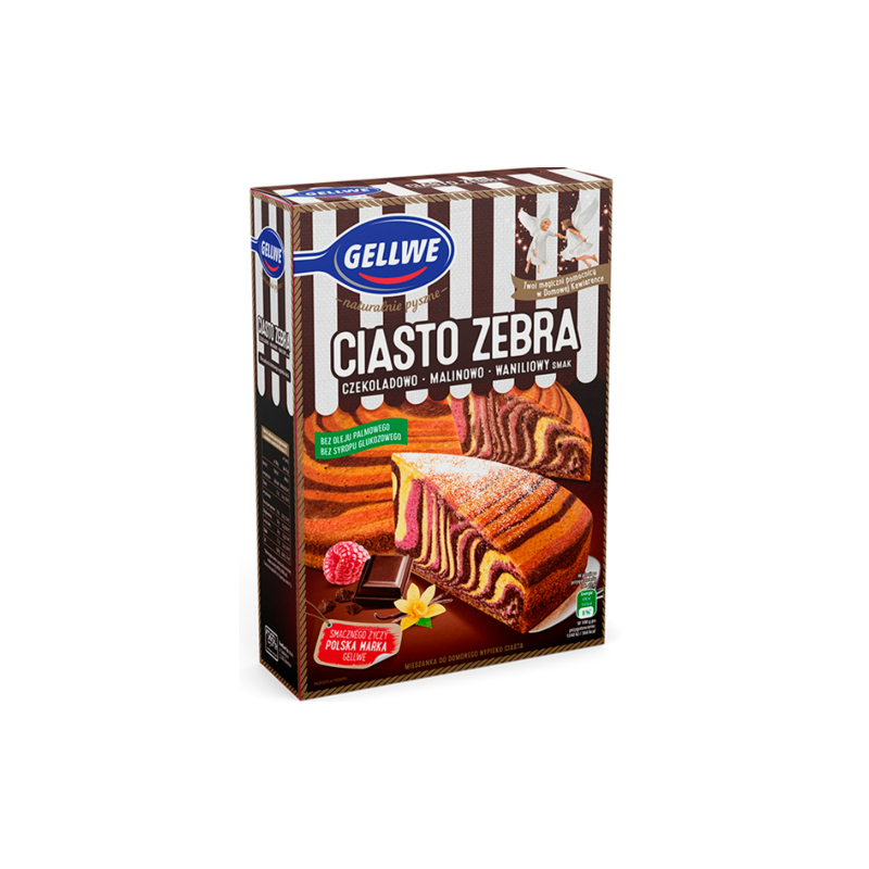 Gellwe CIASTO ZEBRA GOTOWA MIESZANKA DO WYPIEKU 438G 