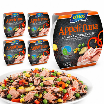 Łosoś Ustka APPETI TUNA SAŁATKA Z TUŃCZYKA Z DZIKIM RYŻEM IMBIR 160g 5 = 0,8kg