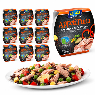 Łosoś Ustka APPETI TUNA SAŁATKA Z TUŃCZYKA Z DZIKIM RYŻEM IMBIREM 160g 10 = 1,6kg