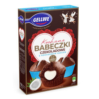 Gellwe KOCHANE BABECZKI CZEKOLADOWE KOKOSOWE  311g KRÓTKA DATA