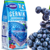 GELLWE SERNIK NA ZIMNO BORÓWKOWY borówka DODAJ MLEKO SCHŁÓDŹ I GOTOWE! 193g