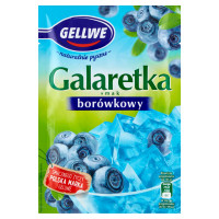 GALARETKA mocno owocowy smak BORÓWKI BORÓWKOWY BORÓWKA GELLWE 72g