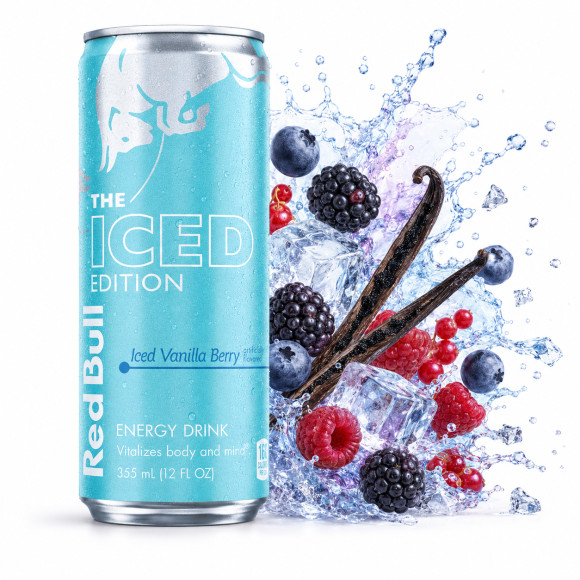 RED BULL NAPÓJ ENERGETYCZNY ice edition MROŹNA WANILIOWA JAGODA 250ml puszka