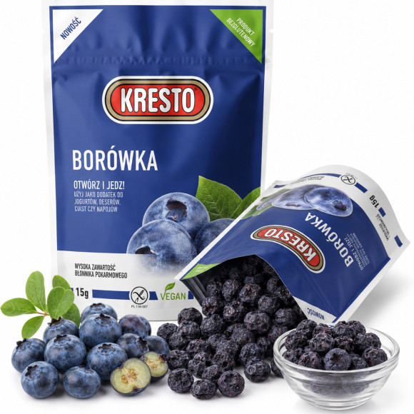 KRESTO BORÓWKA LIOFILIZOWANA do jogurtów płatków śniadaniowych 15g
