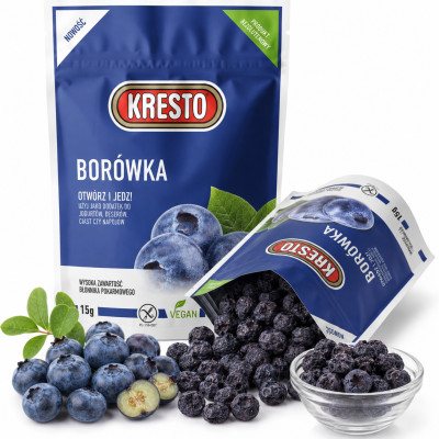 KRESTO BORÓWKA LIOFILIZOWANA do jogurtów płatków śniadaniowych 15g