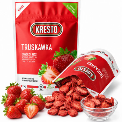 Kresto TRUSKAWKA liofilizowana 15g w plastrach