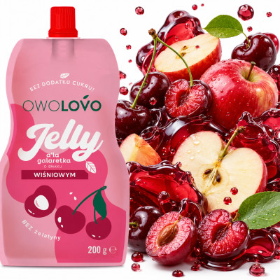 OVOLOVO JELLY ala galaretka o smaku WIŚNIOWYM 200g bez cukru