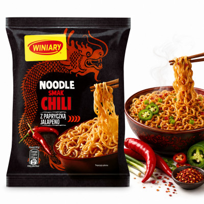 Winiary NOODLE smak CHILLI Z PAPRYCZKĄ JALAPENO 62g KRÓTKA DATA