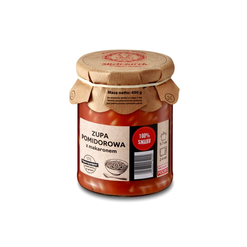 Mielczarek ZUPA POMIDOROWA z MAKARONEM gotowe danie 490g KRÓTKA DATA