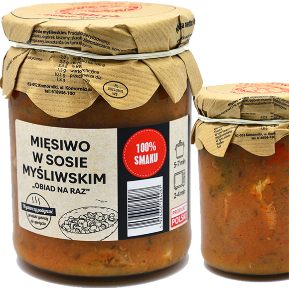 Mielczarek MIĘSIWO MIĘSO W SOSIE MYŚLIWSKIM w SŁOIKU gotowe danie 490g