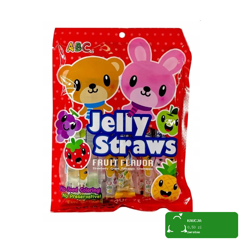 SPESHOW JELLY STRAWS BAG BEAR AND BUNNY żelki owocowe 300g 15szt 4smaki