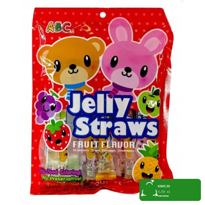 SPESHOW JELLY STRAWS BAG BEAR AND BUNNY żelki owocowe 300g 15szt 4smaki
