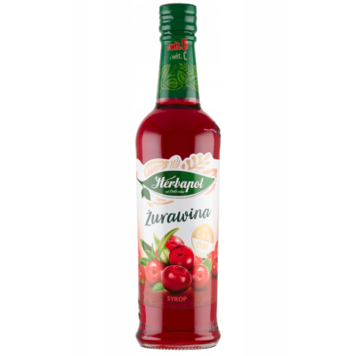 Herbapol SYROP o smaku ŻURAWINOWYM żurawina z witaminami i cynkiem 420ml