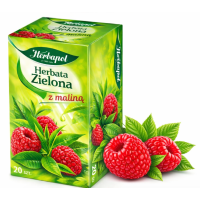  Herbapol herbata ZIELONA Z MALINĄ 20 SASZETEK