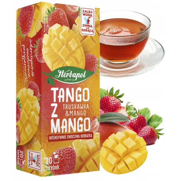 Herbapol TANGO Z MANGO herbatka owocowa MANGO TRUSKAWKA SASZETKI 