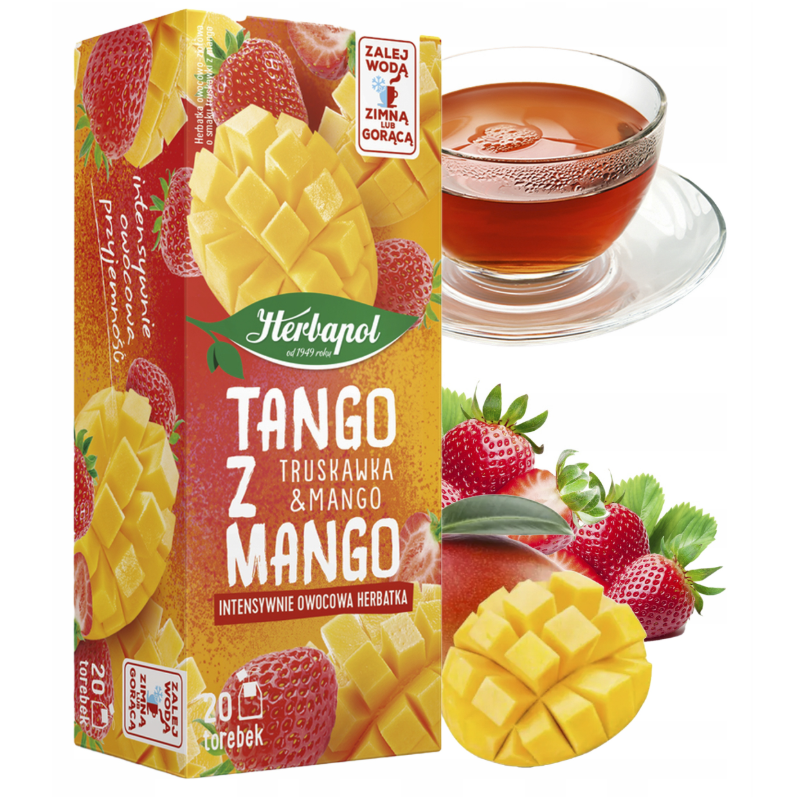 Herbapol TANGO Z MANGO herbatka owocowa MANGO TRUSKAWKA SASZETKI 