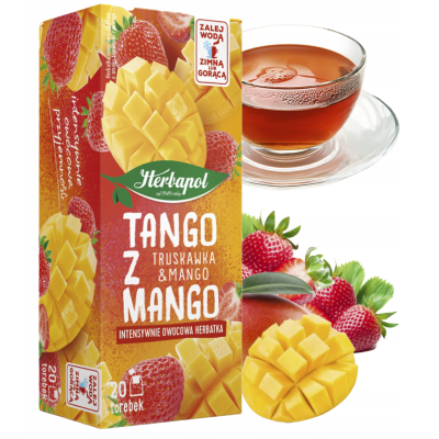 Herbapol TANGO Z MANGO herbatka owocowa MANGO TRUSKAWKA SASZETKI 